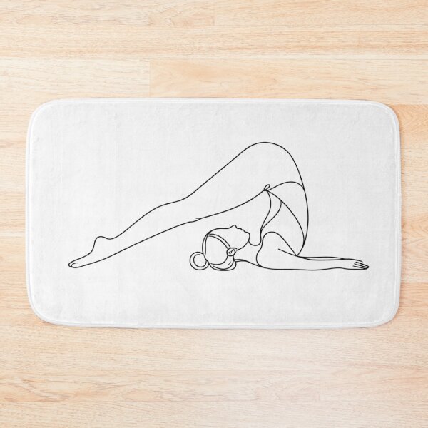 Item preview, Minimal Plow Pose Yoga Line Art Woman designed and sold by BlairWynne.
