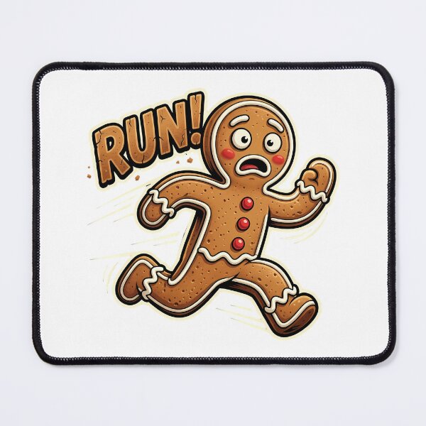 Item preview, The Great Gingerbread Man Escape Holiday Fun designed and sold by chattsuede.