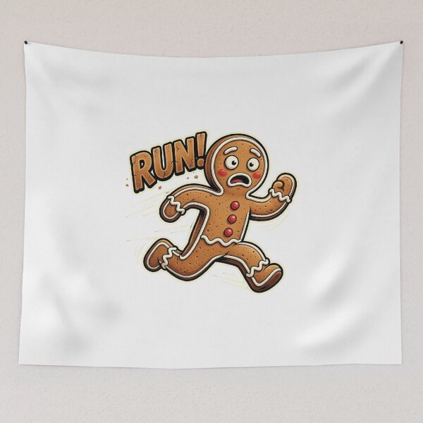 Item preview, The Great Gingerbread Man Escape Holiday Fun designed and sold by chattsuede.