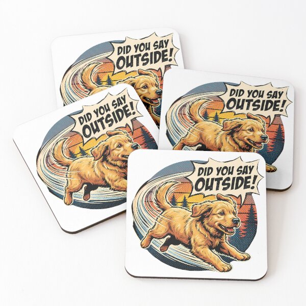 Item preview, Golden Retriever Did You Say Outside Adventure designed and sold by chattsuede.