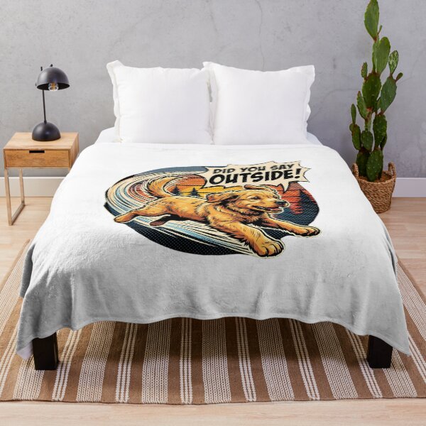 Item preview, Golden Retriever Did You Say Outside Adventure designed and sold by chattsuede.