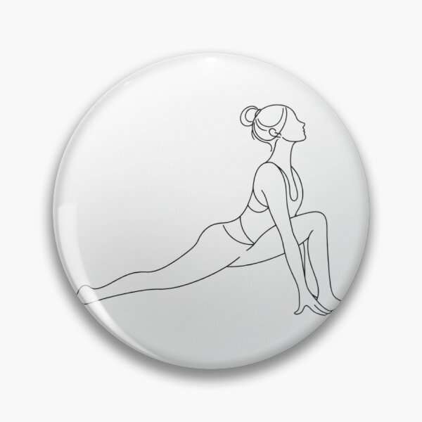 Item preview, Minimal Low Lunge Yoga Line Art Woman designed and sold by BlairWynne.