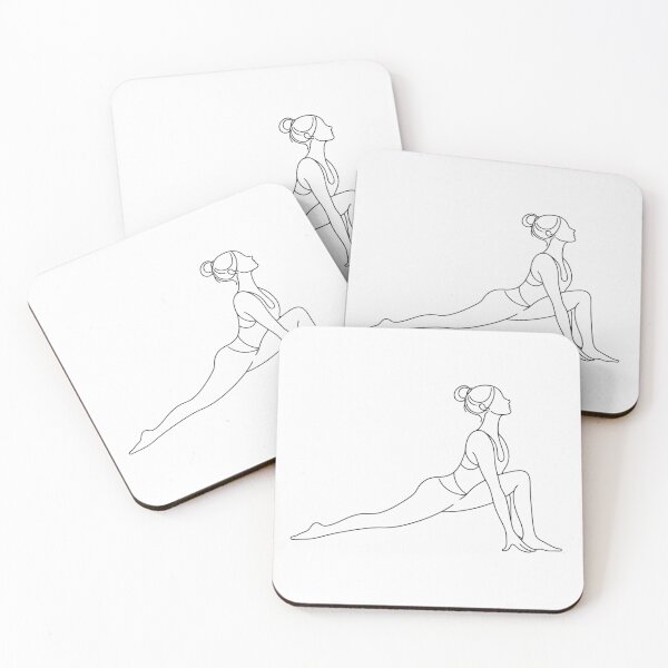 Item preview, Minimal Low Lunge Yoga Line Art Woman designed and sold by BlairWynne.