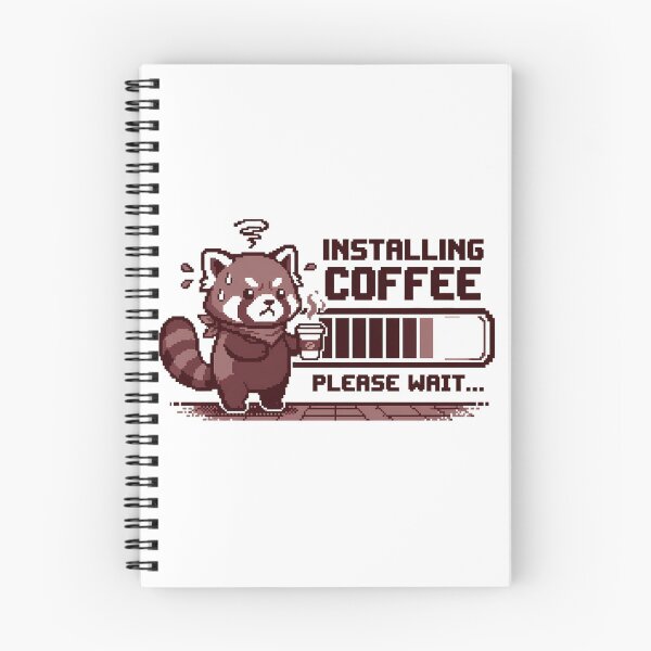Item preview, Installing Coffee Please Wait Red Panda Tech Humor designed and sold by chattsuede.