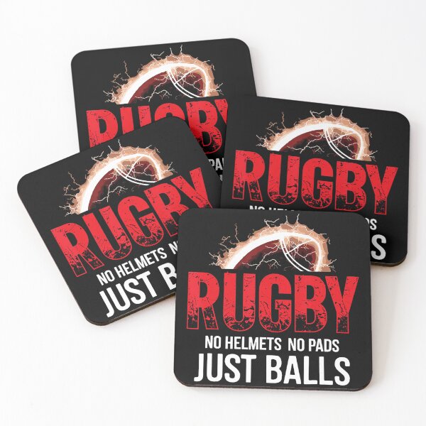 Item preview, Rugby No Helmets Just Balls Bold Sports Humor designed and sold by GabrieSketcham.