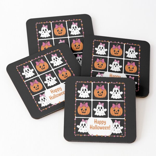 Item preview, Cute Ghost Florals Pink Coquette Bows Pumpkins Halloween designed and sold by gandebro.