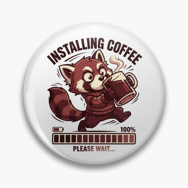 Item preview, Installing Coffee Red Panda Debugging Life designed and sold by chattsuede.