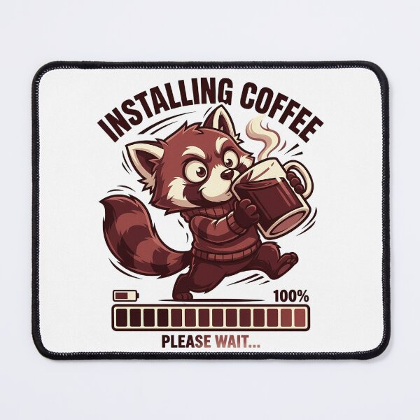Item preview, Installing Coffee Red Panda Debugging Life designed and sold by chattsuede.