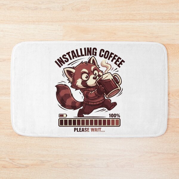 Item preview, Installing Coffee Red Panda Debugging Life designed and sold by chattsuede.