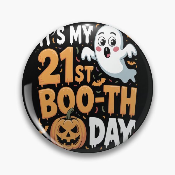 Item preview, Cute Ghost Pumpkin Halloween Birthday It_s My 21st Booth Day  designed and sold by gandebro.