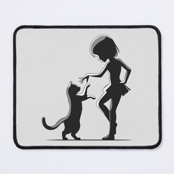 Item preview, Dancing with My Cat: Tiny Ballerina Silhouette & Elegant Feline Friend designed and sold by JWSmile.