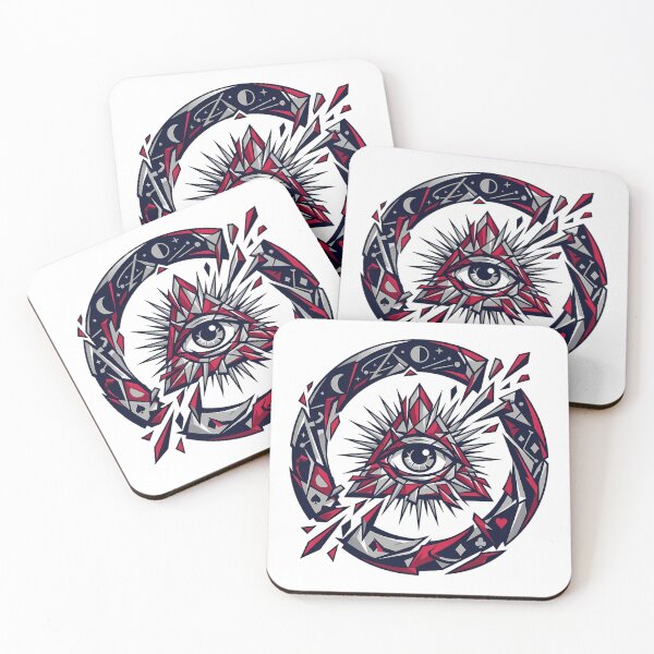 Item preview, Geometric All Seeing Eye Card Suits Mystical Emblem designed and sold by chattsuede.