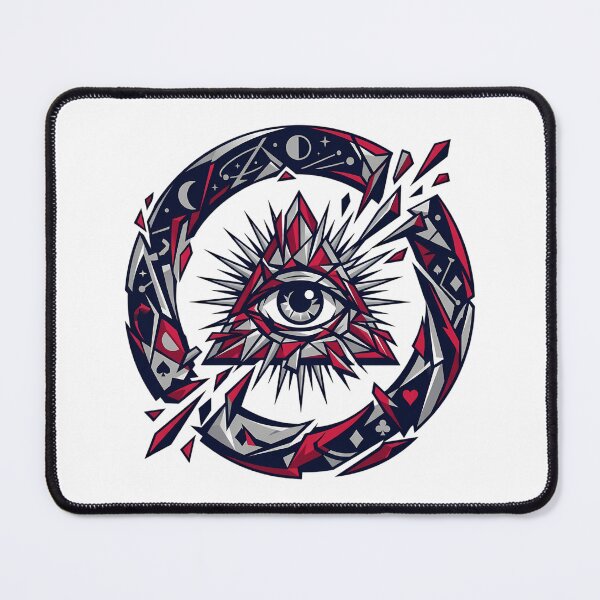 Item preview, Geometric All Seeing Eye Card Suits Mystical Emblem designed and sold by chattsuede.