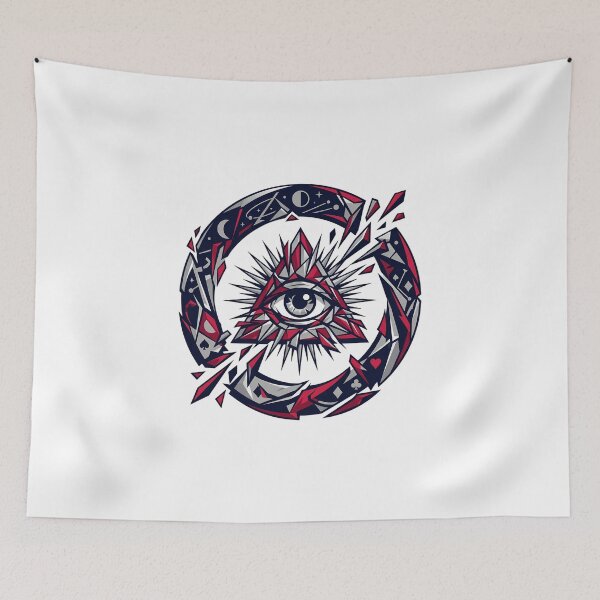 Item preview, Geometric All Seeing Eye Card Suits Mystical Emblem designed and sold by chattsuede.