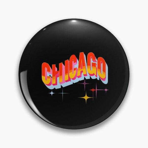 Item preview, Retro Chicago Typography Art – Bold City Name Design with Colorful Starburst Aesthetic designed and sold by Bright Nest Studio.
