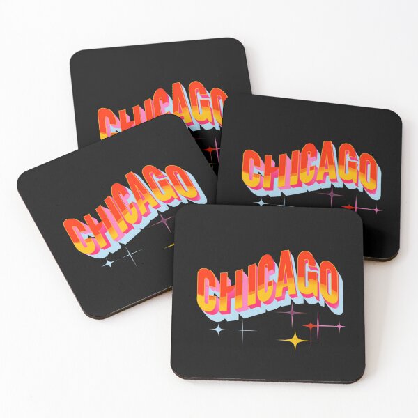 Item preview, Retro Chicago Typography Art – Bold City Name Design with Colorful Starburst Aesthetic designed and sold by Bright Nest Studio.