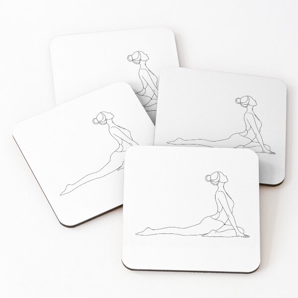 Item preview, Minimal Pigeon Pose Yoga Line Art Woman designed and sold by BlairWynne.