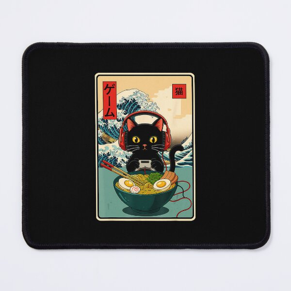 Item preview, Gamer Cat Ramen Kawaii Retro Japanese Style designed and sold by titanlevi.
