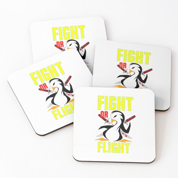 Item preview, Fight Or Flight Meme Penguin designed and sold by TheEndDesign.