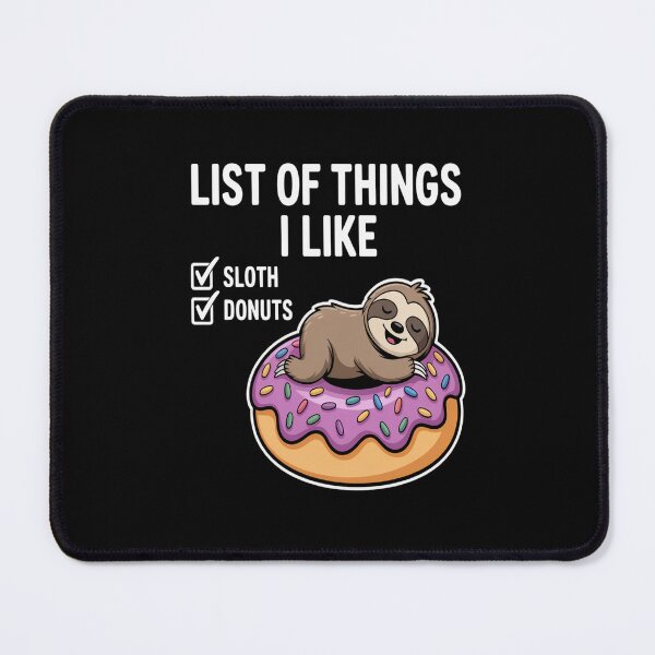 Item preview, Cute Kawaii Sloth List Of Things I Like Donuts  designed and sold by gandebro.