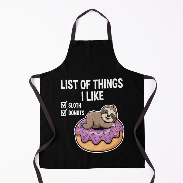Item preview, Cute Kawaii Sloth List Of Things I Like Donuts designed and sold by gandebro.