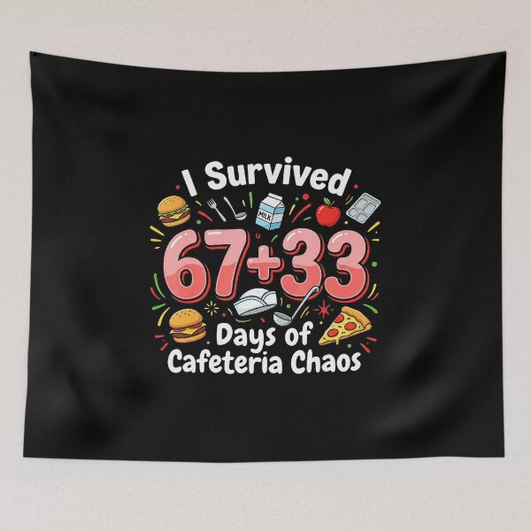 Item preview, Survived 6733 Days of Cafeteria Chaos Funny Lunch  designed and sold by gladysenglish.