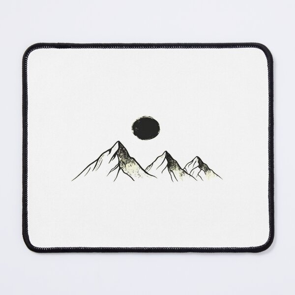 Item preview, Minimalist Mountain Line Art – Modern Nature Illustration with Sun/Moon Symbol designed and sold by Bright Nest Studio.