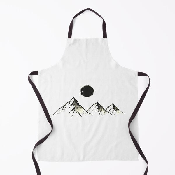 Item preview, Minimalist Mountain Line Art – Modern Nature Illustration with Sun/Moon Symbol designed and sold by Bright Nest Studio.