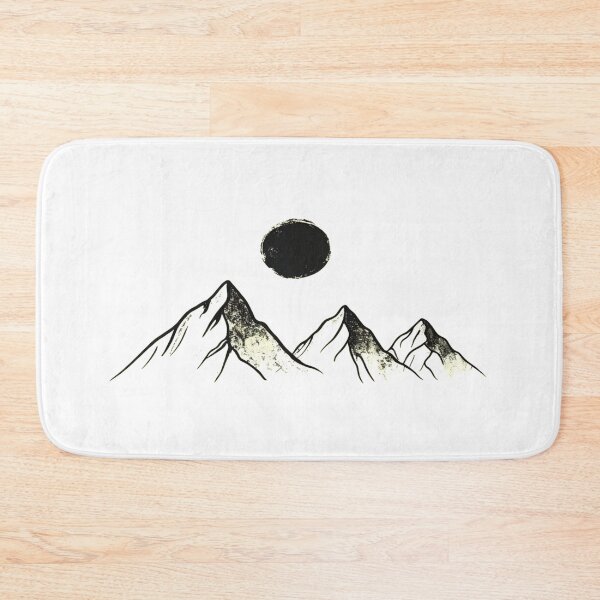 Item preview, Minimalist Mountain Line Art – Modern Nature Illustration with Sun/Moon Symbol designed and sold by Bright Nest Studio.