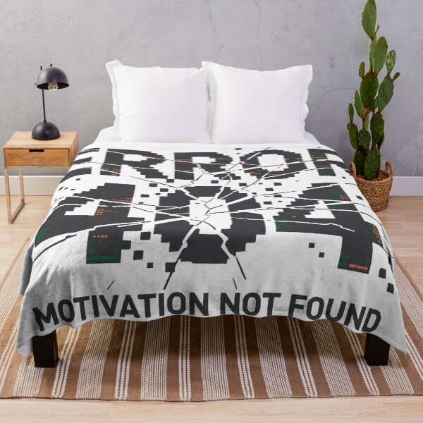 Item preview, Error 404 Motivation Not Found Glitch Effect Digital Display Typography Humor Design designed and sold by Dejbar.