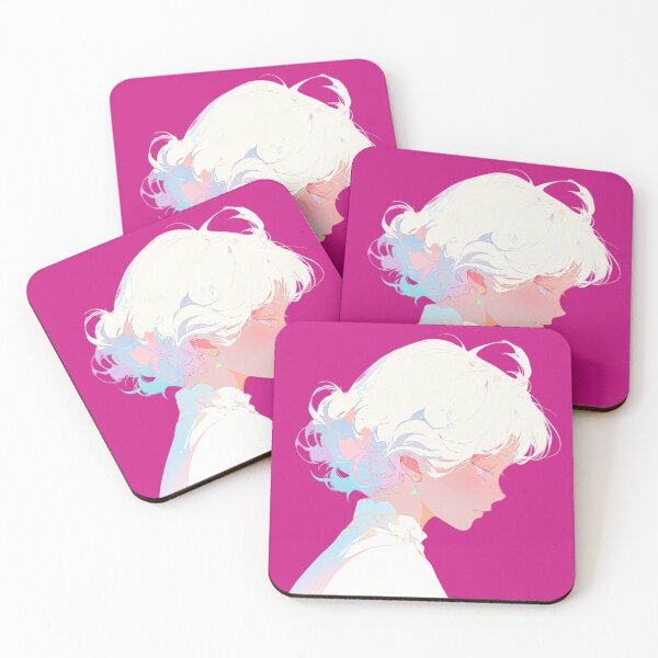 Item preview, Soft Dreamy Girl Profile Pastel Aesthetic Portrait designed and sold by KiraChie.