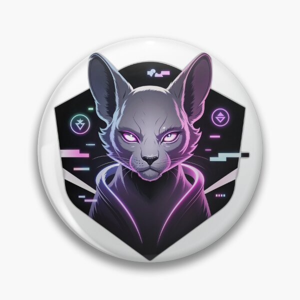 Item preview, Neo Feral Cyberpunk Feline Deity | Anime Streetwear Neon Glitch Graphic designed and sold by ash-prod.