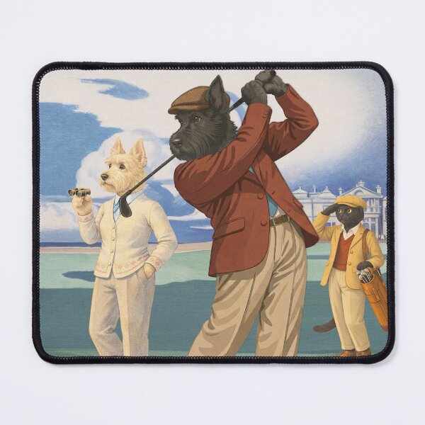Item preview, Vintage Golf Poster – Scottish Terrier at St. Andrews designed and sold by CJChronicles.