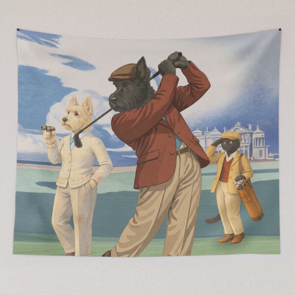 Item preview, Vintage Golf Poster – Scottish Terrier at St. Andrews designed and sold by CJChronicles.