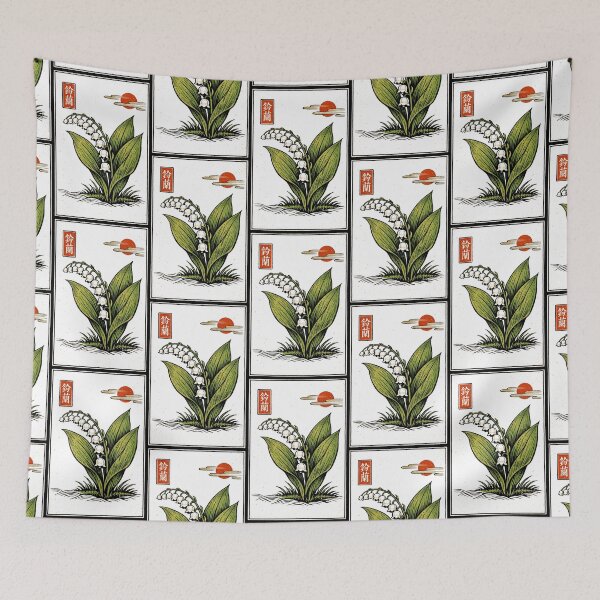 Item preview, Vintage Japanese Art - Lily of the Valley Suzuran designed and sold by SakuraMarket26.