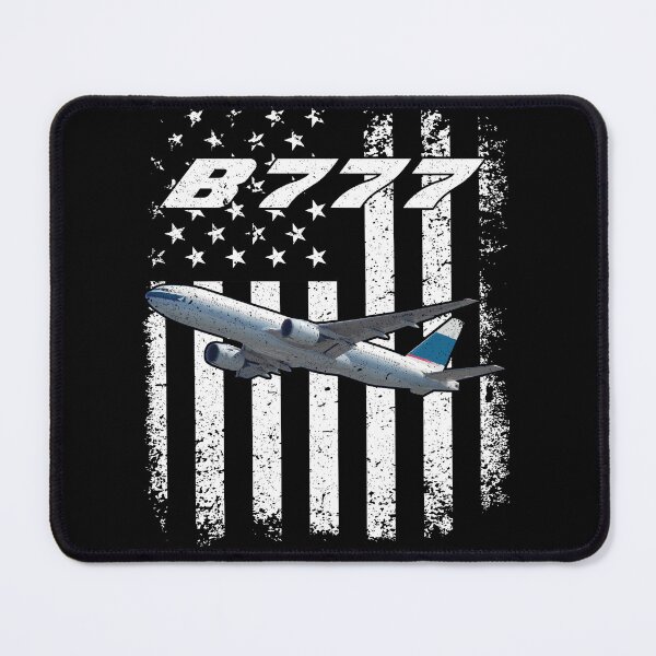 Item preview, B777 American Flag Aviation T-Shirt designed and sold by Emberglowo.