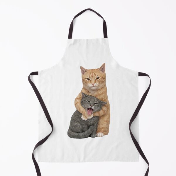 Item preview, Funny Meme Light Orange Cat Standing Upright Wrapping Gray Cat, Fighting Cat Memes designed and sold by Denisemichels.