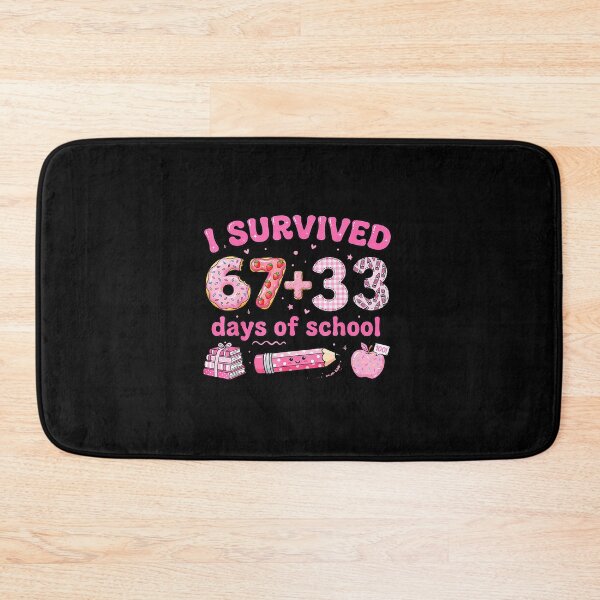 Item preview, I Survived 67 Plus 33 Days of School Cute Pink Math Humor designed and sold by gladysenglish.