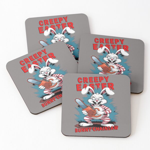 Item preview, Psycho Easter Bunny with Chainsaw – Evil Easter Bunny Horror Design designed and sold by Art-Arcade6.