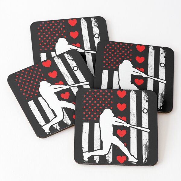 Item preview, Baseball Heart Flag Silhouette American Style designed and sold by miaa-artistshop.
