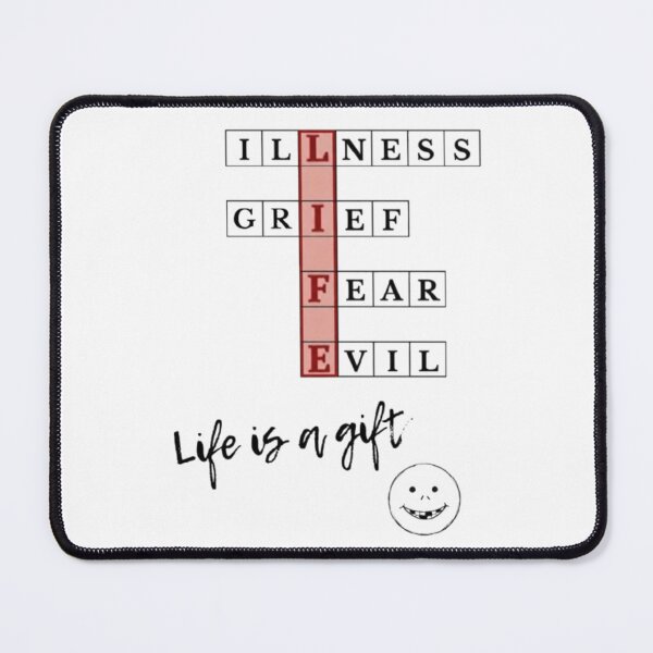 Item preview, Life is a Gift - Dark Humor Crossword & Gap-Toothed Smile designed and sold by Stefanrajzer.