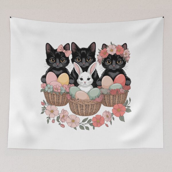 Item preview, Three Black Cat Easter Black Cat Easter Egg designed and sold by HellD3vil-Art.