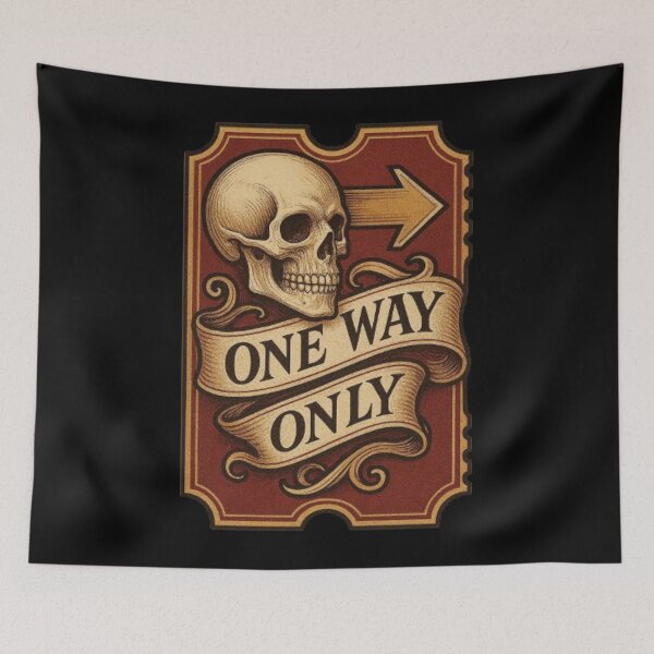 Item preview, One Way Only Skull – Skulls Design & Illustration, Skull Art, Skeleton, Anatomy Skull, Dark Art Graphic designed and sold by Typologystudios.