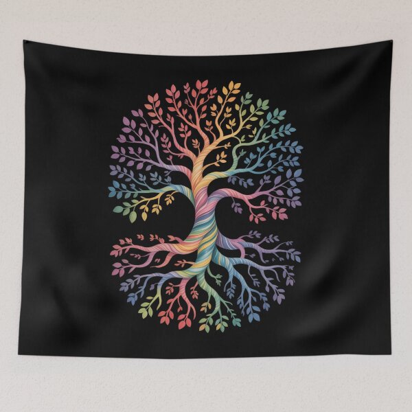 Item preview, Tree Life Rainbow LGBT Cool Gay Pride Flag Ally designed and sold by HellD3vil-Art.