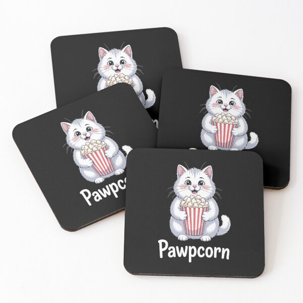 Item preview, Cute Pawpcorn Funny Movie Night Popcorn Fan  designed and sold by gandebro.