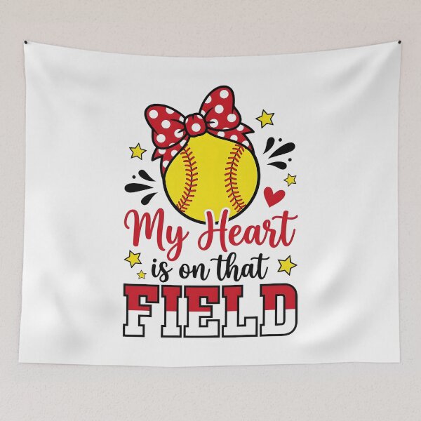 Item preview, My Heart is on That Field Baseball Softball Mom Mothers Day designed and sold by OlakunleOloroz.