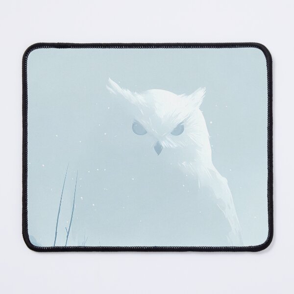 Item preview, White Spirit Owl – Minimal Winter Guardian & Lone Wanderer designed and sold by NeonHorizon Studio.