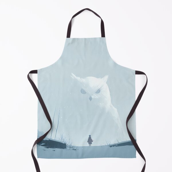 Item preview, White Spirit Owl – Minimal Winter Guardian & Lone Wanderer designed and sold by NeonHorizon Studio.