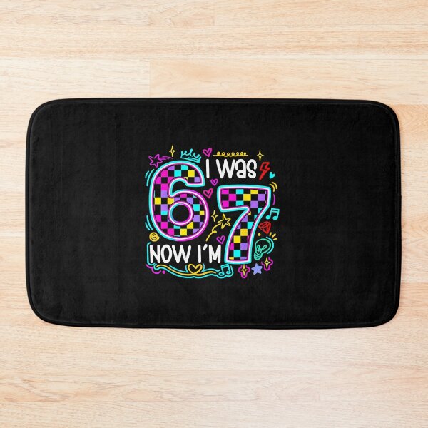 Item preview, I Was 6 Now I’m 7 Colorful Birthday Doodle  designed and sold by gladysenglish.