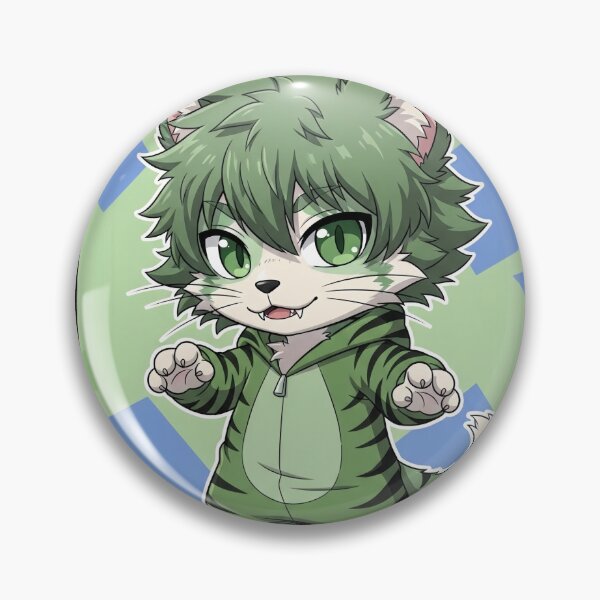 Item preview, Cute Kawaii Chibi Green Cat in Hoodie - Playful Anime Style designed and sold by Radhestore.
